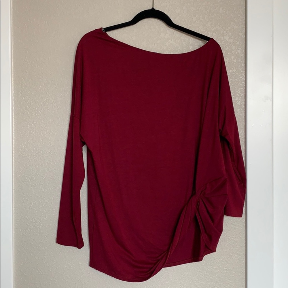White Birch Top with Gathered Hem, Size XL